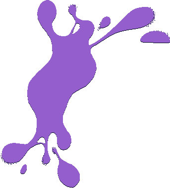 A lilac paint splat